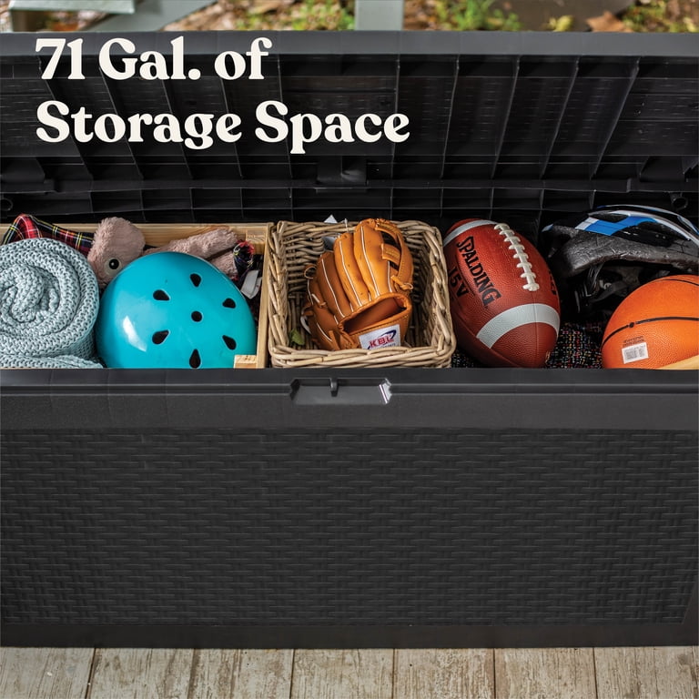 Keter Samoa Outdoor Weather-Resistant 70 Gallon Resin Deck Box