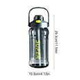 thumbnail image 3 of Large Capacity Sports Water Bottle 2000ml, Fitness Heat Resistant Plastic Hydration Bottle, Portable Extra Large Water Cup for Gym Outdoor Travel - Black, 3 of 7