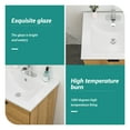 thumbnail image 2 of 24"×19.7"×7.3" White Rectangular Single Vanity Top with 1 Faucet Hole and Overflow, 2 of 10