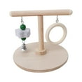 thumbnail image 1 of Puesto de juegos para loros, soporte de percha para loros, soporte de madera para entrenamiento de pájaros, jaula de pájaros, juguetes para cacatúas,, 1 of 9