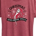 thumbnail image 3 of The Nightmare Before Christmas - Christmas Chills - Women's Short Sleeve Graphic T-Shirt, 3 of 5
