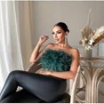 thumbnail image 3 of Haut Smocké en Fourrure Moelleuse Mode Femme Haut Plume Polyvalent Vêtements, 3 of 4