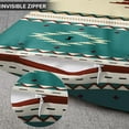 thumbnail image 3 of Set of 4 Brown Turquoise South Western Ethnic Throw Pillow Covers Tribal Native Seamless Pattern Decorative Pillow Cases Home Decor Standard Square 18x18 Inches Pillowcases, 3 of 6