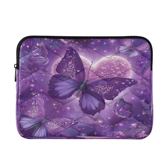 RMDQTR 16in Laptop Bag Briefcases Computer Inner Bags Computer Bags Laptop Sleeves Work Travel School Bag Purple Diamond Butterfly