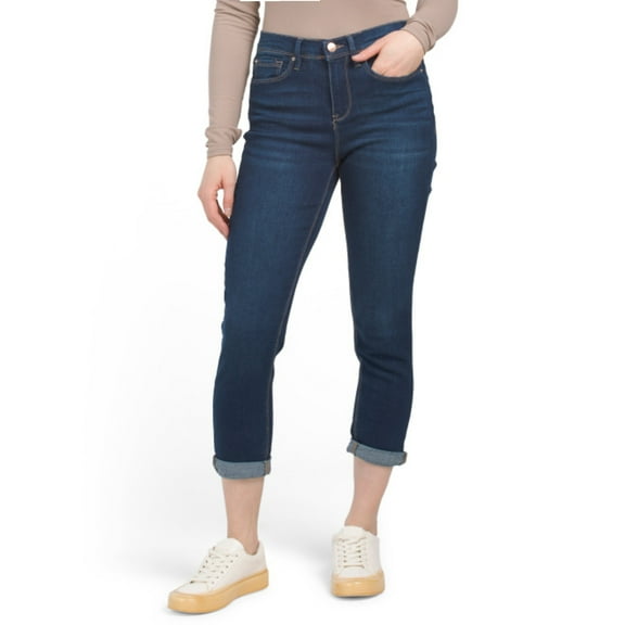 Nanette Lepore Women's Belle High Rise Cropped Skinny Jeans (Blue, 12)