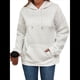 thumbnail image 3 of Sudadera Informal con Capucha de Jacquard Texturizado para Mujer, Sudadera Holgada de Larga de Color Liso Y2K con Bolsillos. XXL, 3 of 10