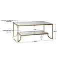 thumbnail image 5 of Uttermost Katina Traditional Metal and Glass Coffee Table in Antiqued Gold, 5 of 6