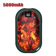 thumbnail image 1 of yeacher Portable USB Rechargeable Hand Warmer with 3 Heat Settings, 5000mAh Power Bank, LED Display, and Fire Ambient Light - Perfect Winter Gift in Green, 1 of 6
