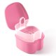 thumbnail image 1 of JMU Estuche de baño para dentaduras postizas para remojar dentaduras postizas con colador Bandeja de cesta para dentaduras postizas Protector bucal Estuche de almacenamiento Rosa, 1 of 1