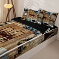 thumbnail image 3 of Homewish Retro Camper Kids Zipper Twin Comforter Sets with Fitted Sheet and 2 Pillowcases,Happy Camping Initial Letter M Theme Zipper Bedding Set For Boys Men,Black Reversible,4-Piece, 3 of 7