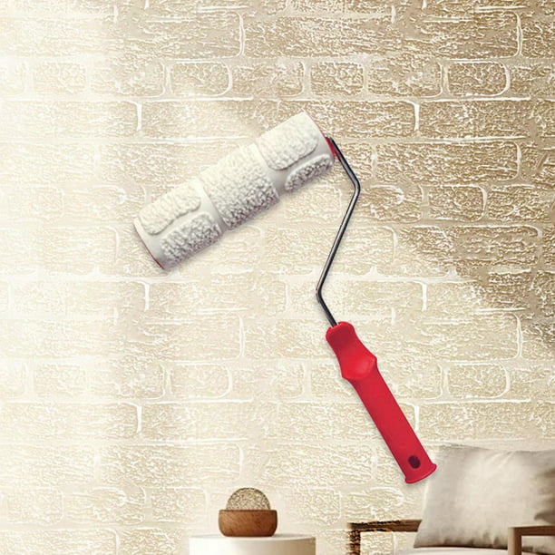 Patrón de Pintura de pintura Accesorios de herramientas de arte de decoración portátil Pintura de pared Rodillo de goma de textura para el Estilo B