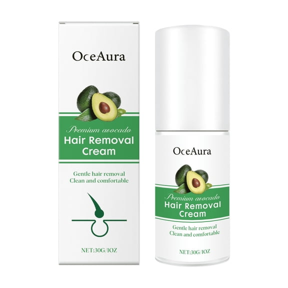 Avocado Hair Removal Cream - Gentle, Non-Irritating, Smooth Skin, 30g