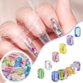 thumbnail image 1 of Nail DIY Accessories Ransparent Crystal Macarons Decoration Rhinestones Gradient Color Rock Sugar Pointed Bottom Diamond Colourful Gems Mixed 50 Pcs Water Diamond Candy Cube, 1 of 9