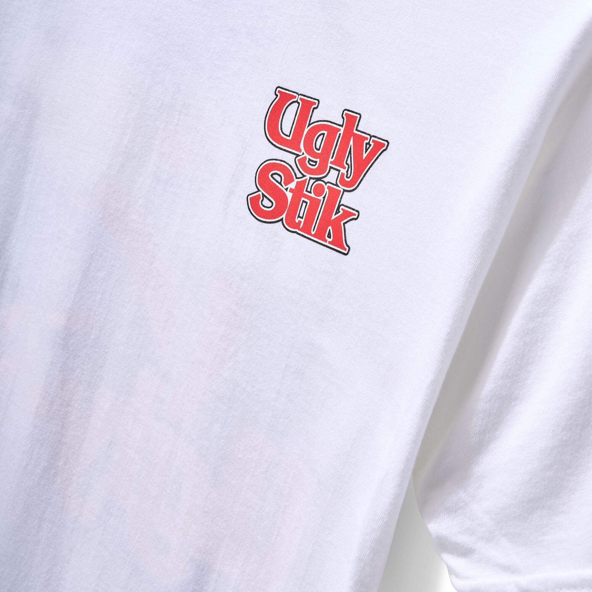 Ugly Stik Redfish Flag Americana T-Shirt, Size L (White)