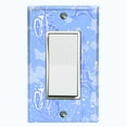 thumbnail image 1 of Metal Light Switch Plate Cover Romantic Paris  Eiffel Tower Bicycle Cupid Blue PRS018, 1 of 13