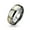 Silver, variant on Mens Two Tone Titanium Wedding Band Ring with 14K Gold Plated Center Stripe for Men