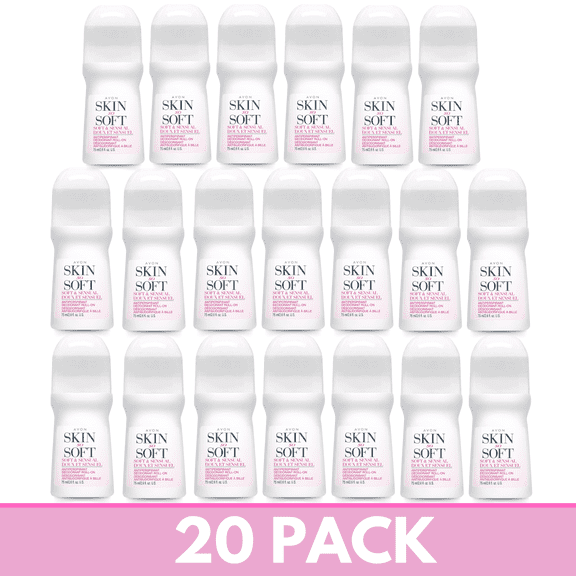 Avon Skin So Soft Roll-On Antiperspirant Deodorant, 2.6 fl oz (20-Pack)