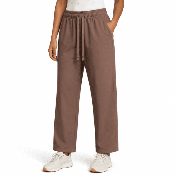Unisex Quick-Dry Straight Leg Pants, Elastic Drawstring Waist, Relaxed Fit