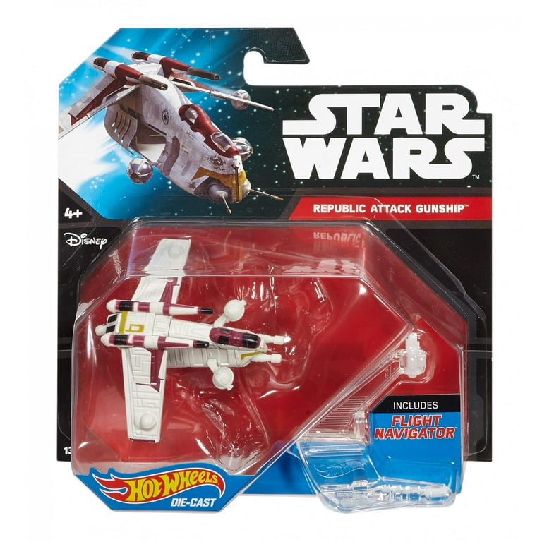 Hot Wheels Star Wars Republic Attack Gunship Die Cast Spaceship Play Vehicle