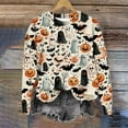 thumbnail image 5 of Craaazy Halloween Sweatshirts For Women Loose Long Sleeve Round Neck Shirts Women's Halloween Printed Pullover Tops Fall Crew Neck Sweatshirt Gifts For Women, 5 of 5