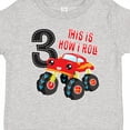 thumbnail image 4 of Inktastic Monster Truck How I Roll 3rd Birthday Boys Toddler T-Shirt, 4 of 5