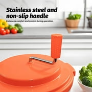 Hakka Brothers 2.5 Gallon Commercial Manual Salad Spinner, 10 Qt Lettuce Dryer