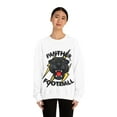 thumbnail image 5 of Retro Panther Mascot Women's Football Vintage Lightning School Spirit Unisex Sweatshirt, 5 of 6