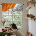 thumbnail image 5 of Ombre Valances for Windows Kitchen Valance Curtains with Wide Rod Pocket Modern Abstract Geometric Valance Curtains Bathroom Curtain Valance Orange Window Valances for Kitchen Bathroom 54"x18", 5 of 5