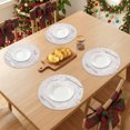 thumbnail image 3 of Placemats Set of 6 Woven/Vinyl Placemats, Washable Kitchen Table Mat, Seasonal Holiday Christmas Place Mats for Party Dining Table Silver 15inch, 3 of 6