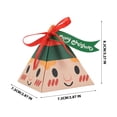 thumbnail image 3 of Ganfancp Navidad Caja de Regalo Triángulos Caramelo Caja de Papel Papá Noel Cara Biges Triángulos Caja de Caramelo Ofertas Del Día Sólo En Línea 50X Triángulo de Navidad Caja de Caramelos, 3 of 6