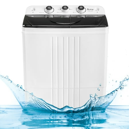 UbesGoo Compact Twin Tub Portable Mini Washing Machine 20lbs Total Washing Machine...