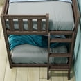thumbnail image 4 of Max & Lily Solid Wood Twin over Twin Low Bunk Bed with Ladder on End For Kids, Clay, 4 of 13