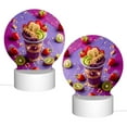 thumbnail image 2 of Daiia Fruit Parfait Colorful Pattern Acrylic Night Light, LED Touch Light, Bedroom Night Light, Soft Glowing Lamp Perfect Gift for Mother's Day, Birthday, or Christmas, 2 of 9