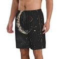 thumbnail image 2 of KLL Abstract Starry Sky Moon Men's Casual Summer Beach Shorts Hawaiian Shorts with Pockets-XX-Large, 2 of 5