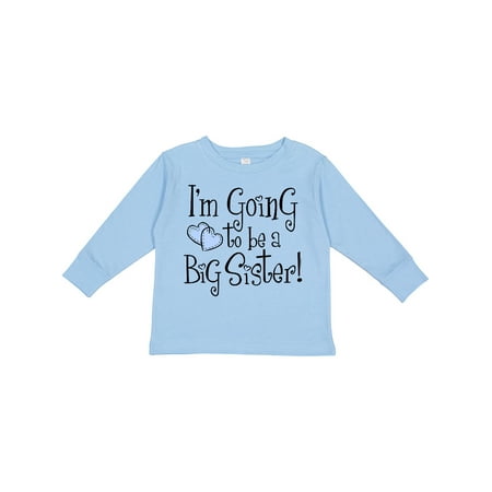 

Inktastic Heart New Big Sister Gift Toddler Toddler Girl Long Sleeve T-Shirt