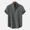 dark green, variant on cllios Linen Shirts for Men Fashion Casual Button Down Shirt Solid Short Sleeve Slim Top Stand Collar Cuban T Shirts