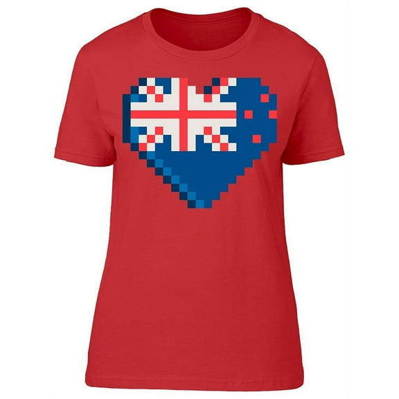 New Zealand In Heart Pixel T-Shirt Women -Image by Shutterstock, Female Medium