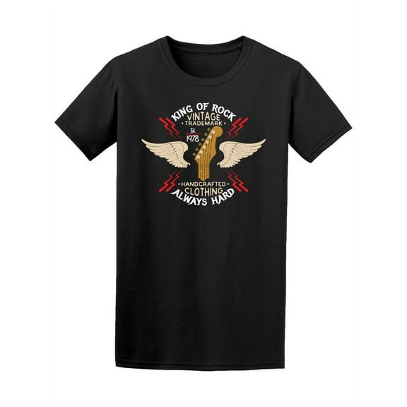 King Of Rock Always Hard Guitar Tee Men's -Image by Shutterstock