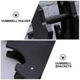thumbnail image 3 of Shisuyan 2pcs 3-Tier Dumbbell Storage Rack Plastic Tree Stand Dumbbell Holder (Black), 3 of 9