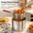 thumbnail image 3 of Stainless Steel Deep Fryer Pot Set - 5 Pcs Small Frying Pot with Fry Basket,Lid,Steam Rack,Tong,Heavy Duty Home Kitchen French Fries Chicken Fryer Kit, 3 of 9