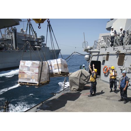 The Door Stop LAMINATED POSTER 160922-N-GP524-224 ARABIAN GULF (Sept. 22, 2016) Sailors aboard the guided-missile destroyer USS Sto Poster Print 24 x 36 ()