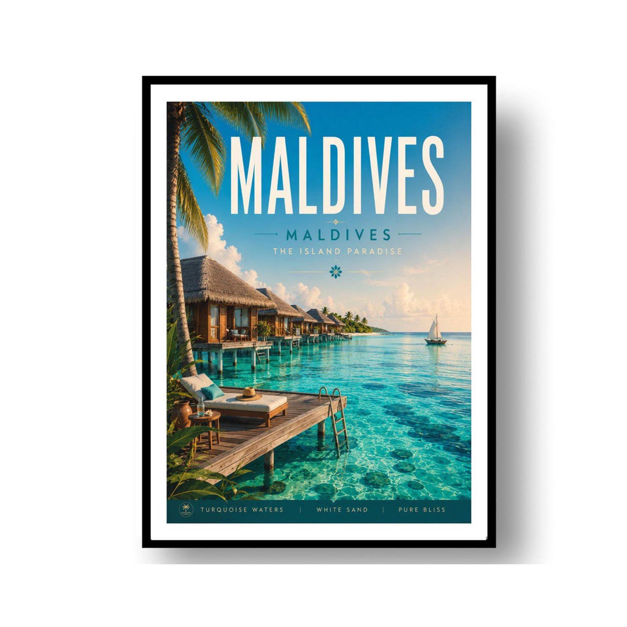 Maldives Travel Print Wall Decor