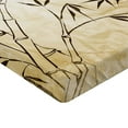 thumbnail image 2 of Ambesonne Asian Themed Fitted Sheet, Gradient Color Leaves, Twin XL Size, Brown and Cream, 2 of 3