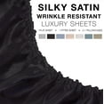 Satin Radiance Soft Silky Satin Sheets Solid Color Deep Pocket Twin