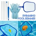thumbnail image 1 of Muyoka Malla de limpieza para skimmer de piscina con mango de varilla conectable y guantes, poste desmontable de 6 secciones para piscina, bañera de hidromasaje, estanque de Spa Muyoka Hogar, 1 of 7