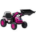 thumbnail image 2 of Aosom 6V Kids Ride on Excavator, Rechargeable Battery Powered Electric Ride on Construction Truck w/ High/Low Speed, Sound, Headlights, Pink, 2 of 9
