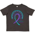 thumbnail image 3 of Inktastic Suicide Prevention Awareness Rainbow Ribbon with Hearts Boys or Girls Toddler T-Shirt, 3 of 5