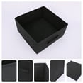 thumbnail image 2 of Unique Bargains Fabric Storage Cube Storage Bin Black 11.8*11.8*5.9in, 2 of 6