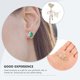 thumbnail image 2 of EeaseMX 1 par de pendientes de moda para niñas con forma de corazón y lazo, joyería para mujer, decoración asimétrica para las orejas (dorado), 2 of 7