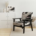 thumbnail image 2 of Designart « Bold Stripes Pink Black Fusion » Fauteuil d'Appoint Rembourré Cubisme Rose - Fauteuil Moderne pour Chambre, 2 of 7